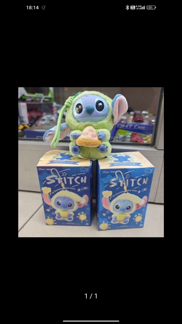 Mavi Pastel Stitch Peluş Oyuncak - Görsel 2