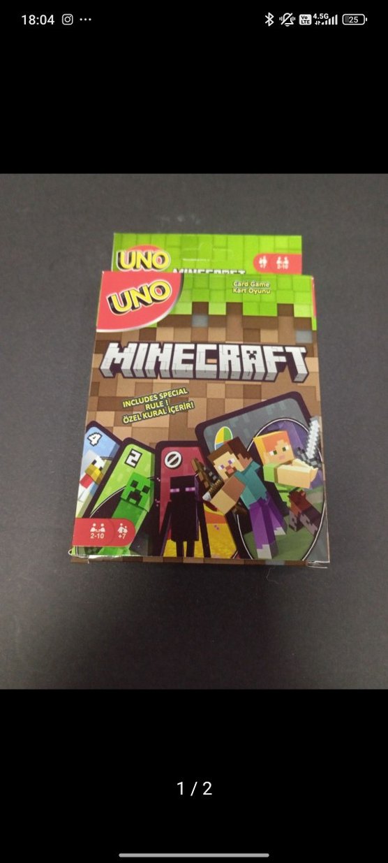 UNO Minecraft Özel Kurallı Kart Oyunu - Görsel 3