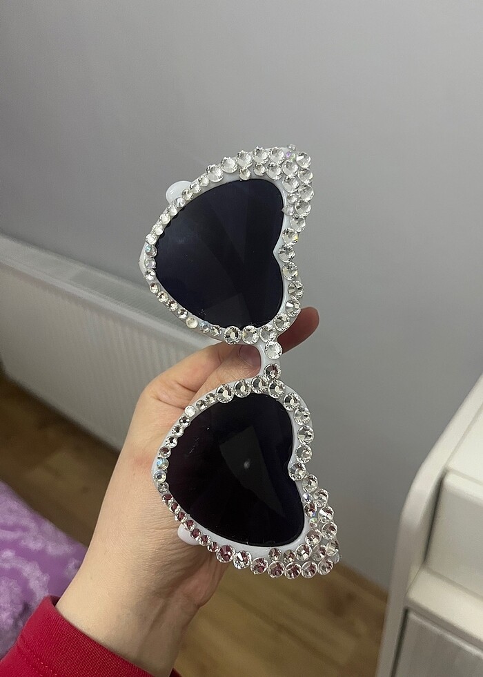 Gelin gözlüğü kalpli - Görsel 2