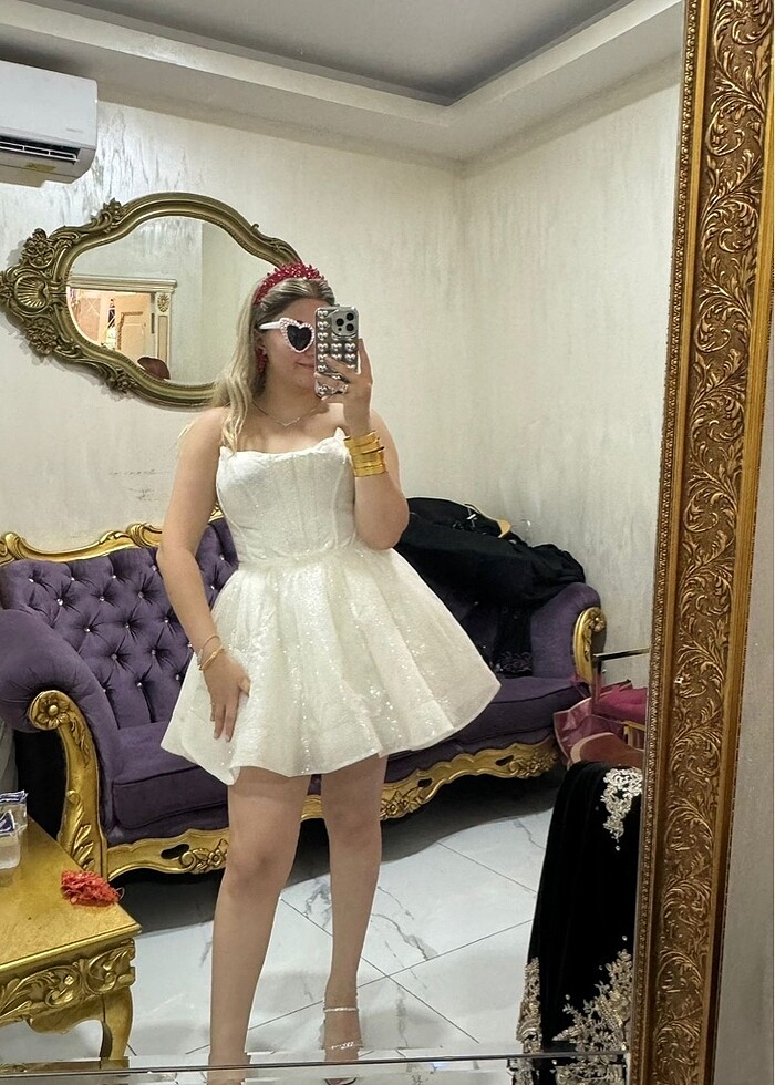 Gelin gözlüğü kalpli - Görsel 4