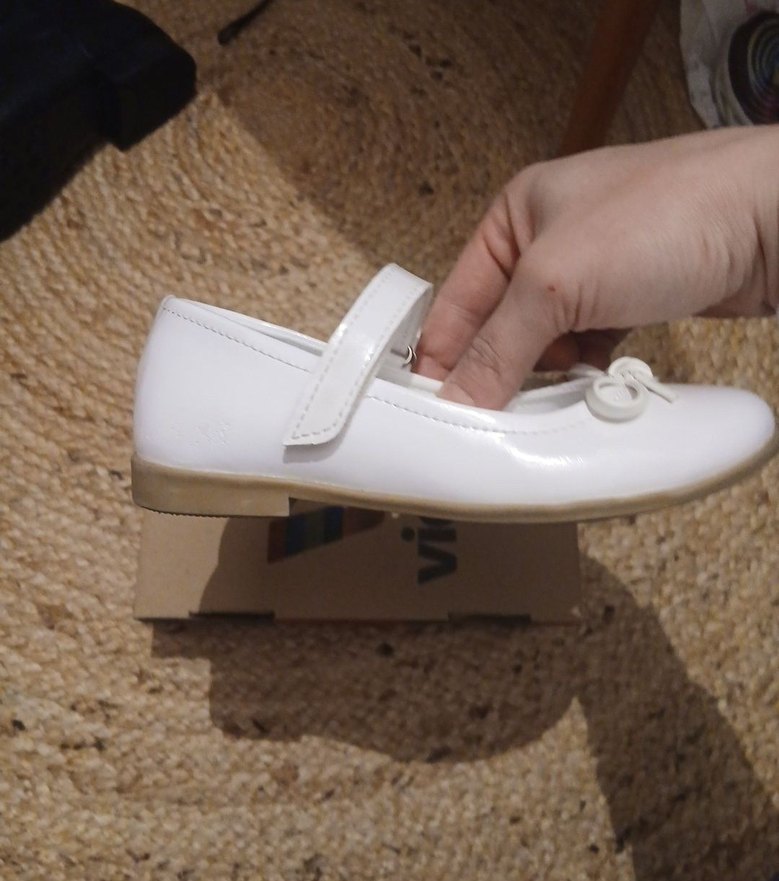 Kız Çocuk Beyaz Fiyonk Detaylı Babet - Görsel 3