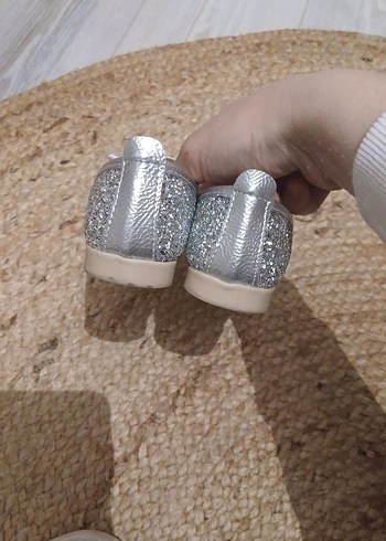 Kız Çocuk Gri Fiyonklu Babet Ayakkabı - Görsel 3