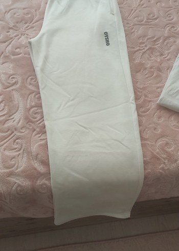 Oysho Geniş Paça Beyaz Kadın Eşofman - Görsel 2