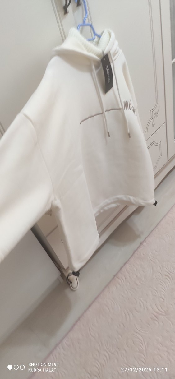 Beyaz  Kadın Sweatshirt - Görsel 5