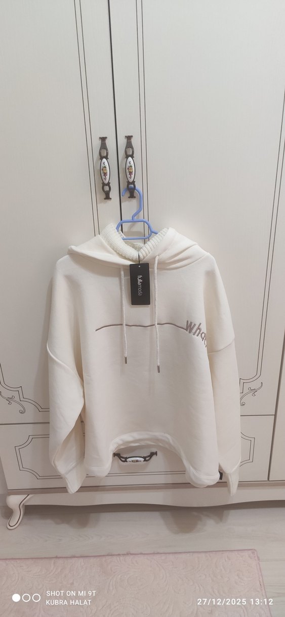 Beyaz  Kadın Sweatshirt - Görsel 3