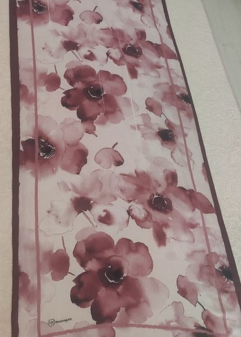 Diğer Bordo Çiçek Desenli Kadın şal