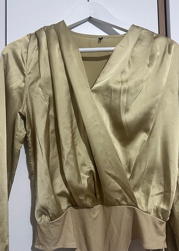 Çıtçıtlı büzgülü Bluz - Görsel 3