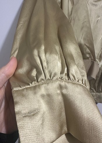 Çıtçıtlı büzgülü Bluz - Görsel 2