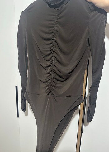 Uzun Kollu Siyah Drapeli Bluz - Görsel 2