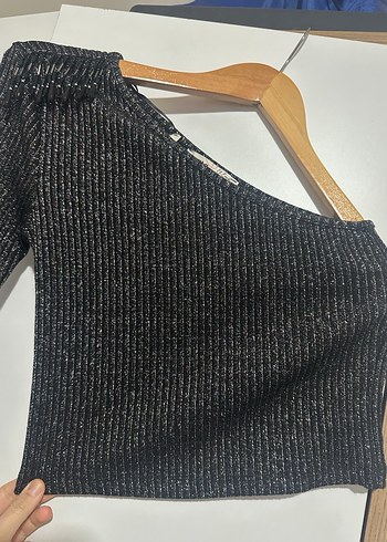 Gri Parlak Desenli Triko Kadın Kazak - Görsel 3