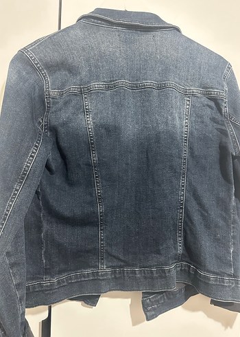 Düğmeli Mavi Kot Ceket, Normal Boy, İnce Kesim - Görsel 4