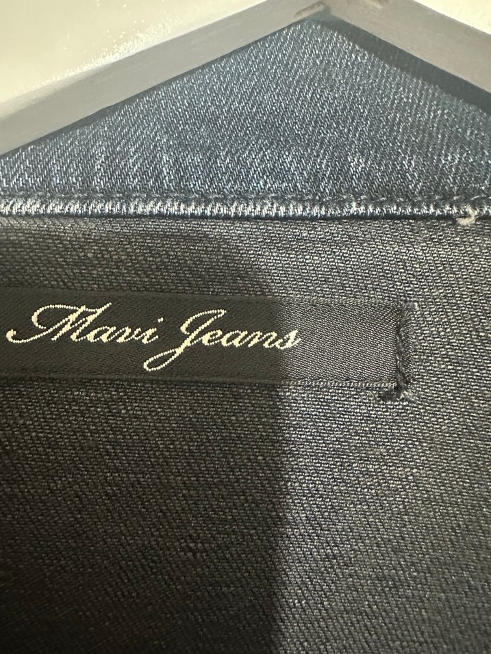 Düğmeli Mavi Kot Ceket, Normal Boy, İnce Kesim - Görsel 3