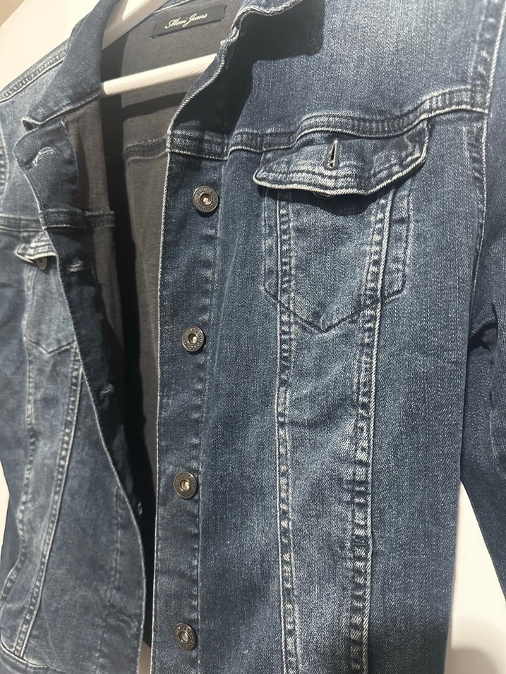 Düğmeli Mavi Kot Ceket, Normal Boy, İnce Kesim - Görsel 2