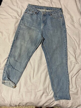 Buz mavisi mom jeans kot