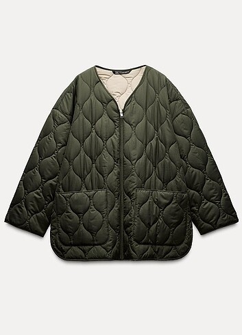 Zara Su Geçirmez Kapitone Oversize Ceket