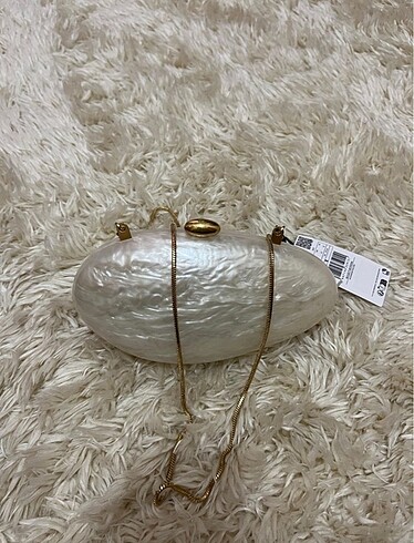  Beden ten rengi Renk Mango İnci Görünümlü Clutch Çanta