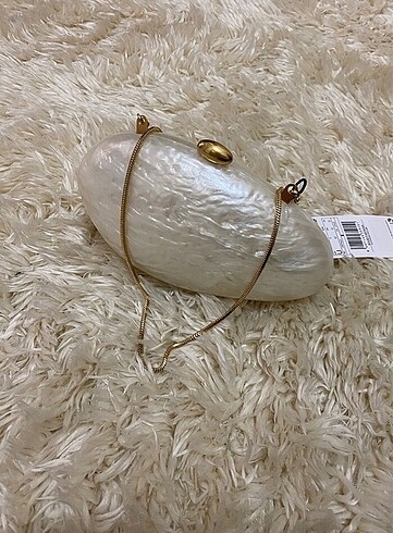 Mango Mango İnci Görünümlü Clutch Çanta