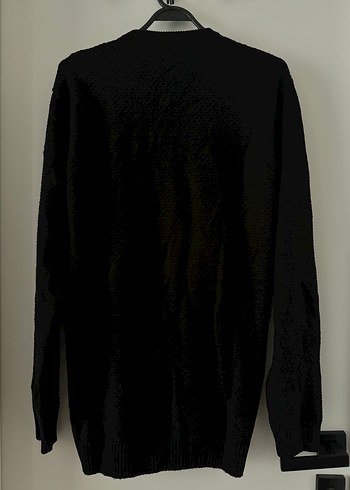 Siyah V Yaka Uzun Kollu kazak - Görsel 2