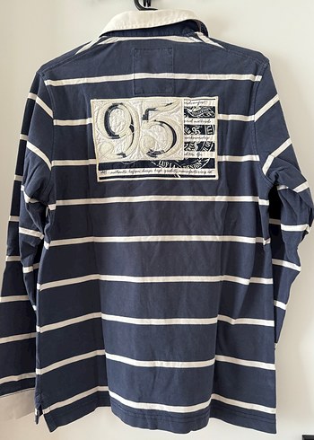 Erkek Uzun Kollu Çizgili Polo Tişört - Lufian Sweatshirt - Görsel 3