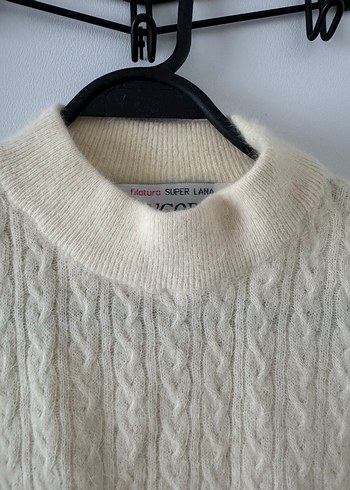 Angora krem kazak - Görsel 3