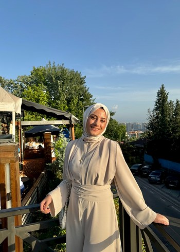 Bej Kadın Uzun Kollu Uzun Tulum - Görsel 2