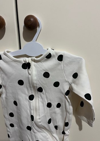 Puantiye Desenli Uzun Kollu Bebek Tulum - Görsel 2