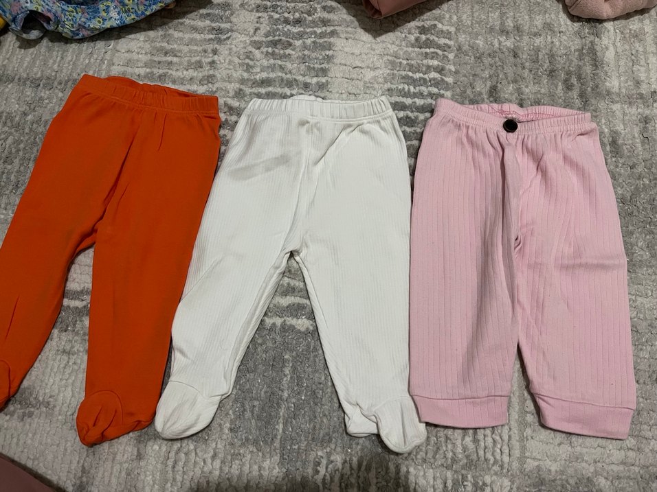 Beyaz Kız Bebek Dar Kesim Pantolon - Görsel 2