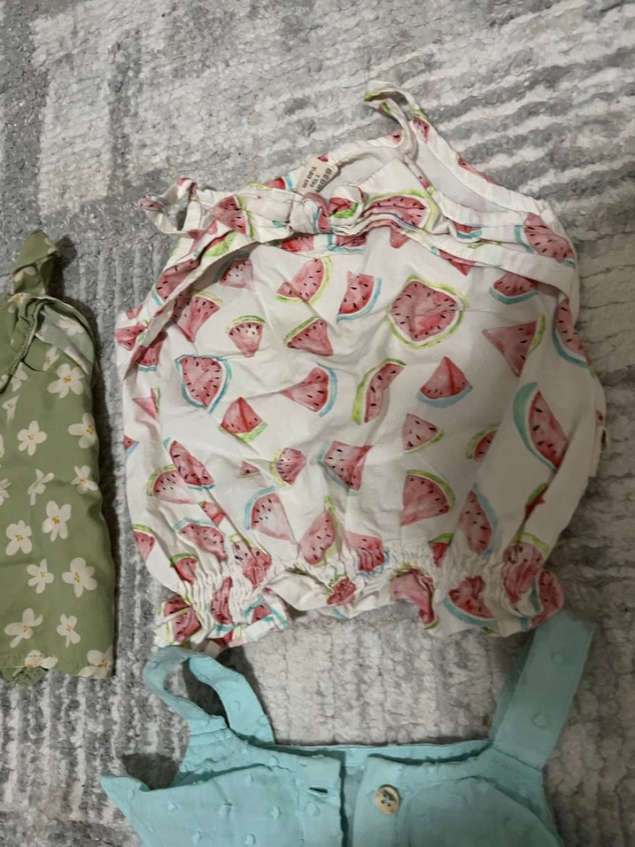 Bebek Kız Pastel Renkli 3'lü Kolsuz Set - Görsel 3