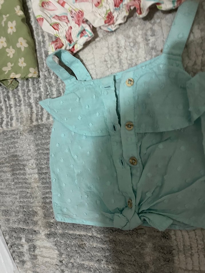 Bebek Kız Pastel Renkli 3'lü Kolsuz Set - Görsel 4