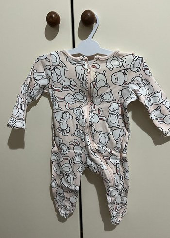 Fermuarlı Pembe Baskılı Bebek Kız Tulum - Görsel 2