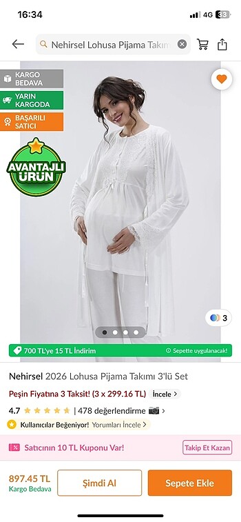 NEHİRSEL MARKA LOHUSA 3lü SABAHLIKLI PİJAMA SET