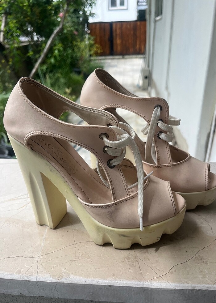 Platform topuk ayakkabı - Görsel 3