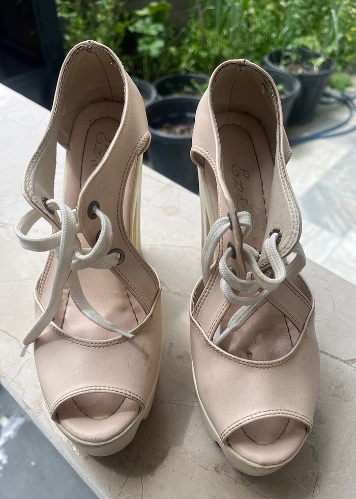 Platform topuk ayakkabı - Görsel 4