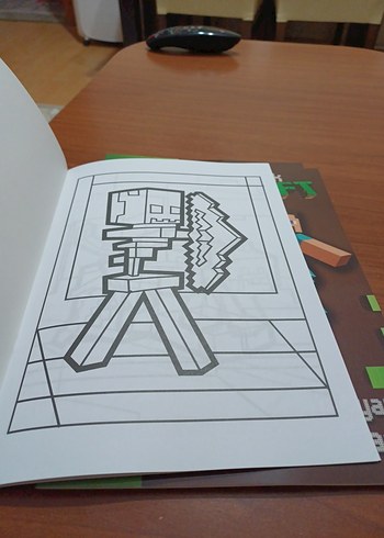 Minecraft Boyama Kitabı ve Sticker Maske
