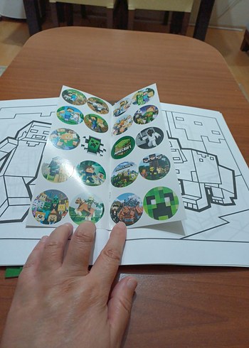 Minecraft Boyama Kitabı ve Sticker Maske - Görsel 4