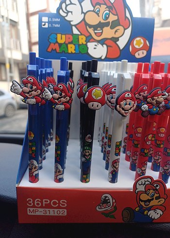 Renkli Super Mario Temalı uçlu kalem - Görsel 5