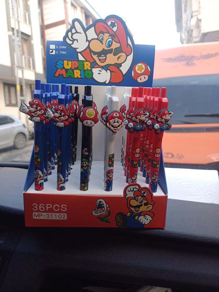 Renkli Super Mario Temalı uçlu kalem - Görsel 2