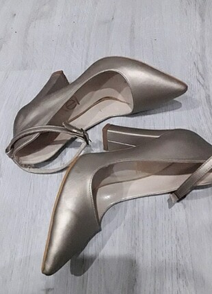 36 Beden gri Renk Kalın topuklu stiletto