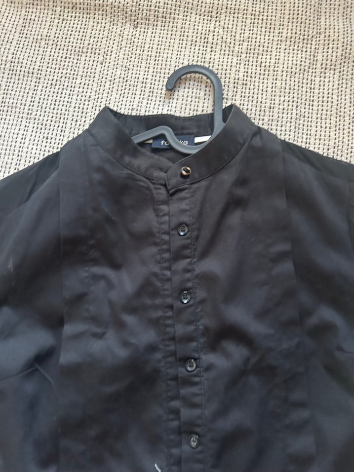 Siyah Düğmeli Uzun Kollu Gömlek - Görsel 2