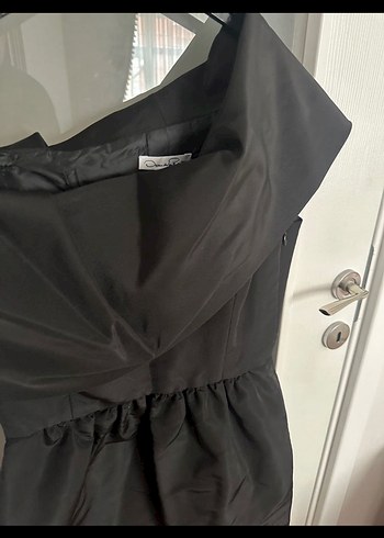 Oscar de la Renta Drapeli Midi Elbise - Görsel 2