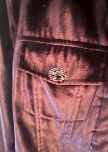 Beymen Club Bordo Süet Düğmeli Kadın Ceket - Görsel 3