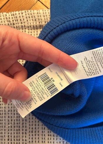 Mavi Kısa Kollu Balıkçı Yaka Triko Kadın Kazak - Görsel 6