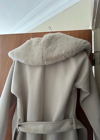 Beymen Club Kürklü Bej Kadın Uzun Kaban - Görsel 9