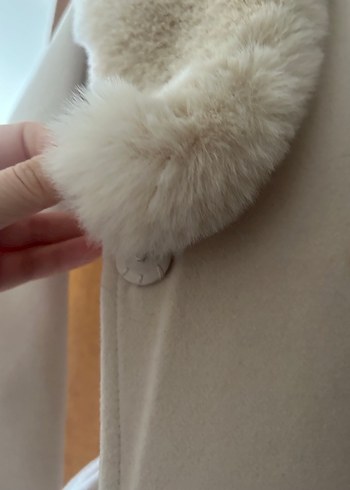 Beymen Club Kürklü Bej Kadın Uzun Kaban - Görsel 6