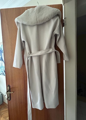 Beymen Club Kürklü Bej Kadın Uzun Kaban - Görsel 10