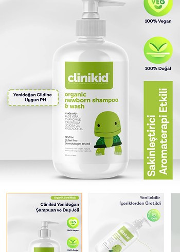 Clinikid yenidoğan şampuan