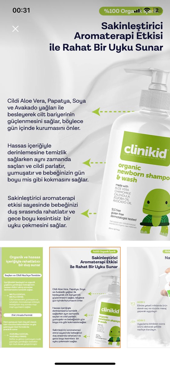 Clinikid bebek şampuanı - Görsel 4