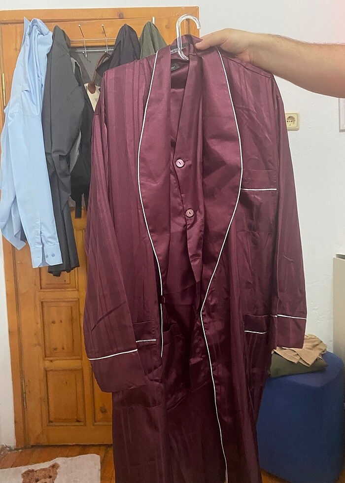 Pierre cardin saten erkek gecelik - Görsel 2