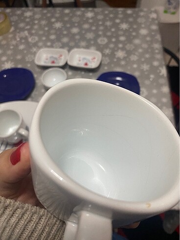 11 parça keyfi aşk keramika kahvaltı seti - Görsel 5