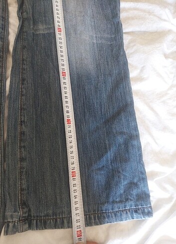 m Beden mavi Renk Y2K Düşük Bel Pantalon